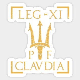 Legio XI Claudia Pia Fedelis Neptune Trident Roman Legion Sticker